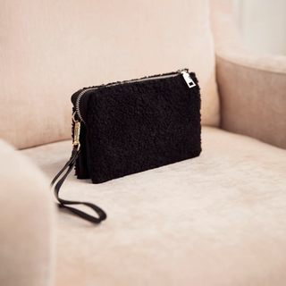 Riley Crossbody Wristlet Sherpa