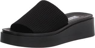 Steve Madden Balanced Black Slides