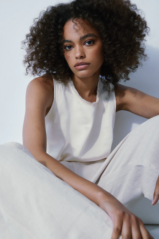 Sienna Satin Top / Cream