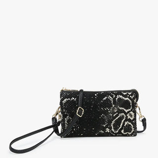 Riley Crossbody Wristlet Snake Print