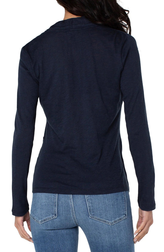 Load image into Gallery viewer, Wrap Front Slub Knit Long Sleeve
