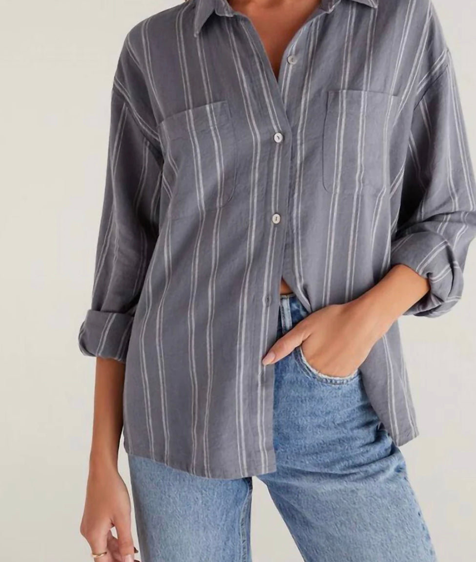 Sunday Striped Button Up