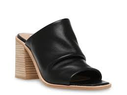 Steve Madden Cru Black Leather Heel