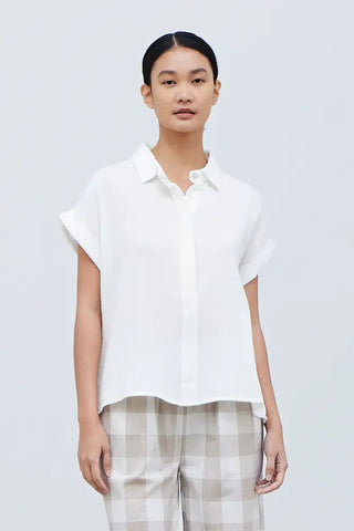 Cotton Double Gauze Shirt Off White