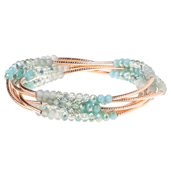 BR045 Wrap Bracelet / Necklace Neptune / Rose Gold
