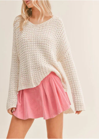 Beach Front Open Knit Sweater