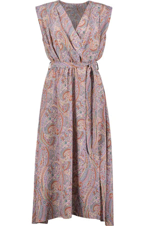 Load image into Gallery viewer, Aeries Wrap Dress Dusk Paisley
