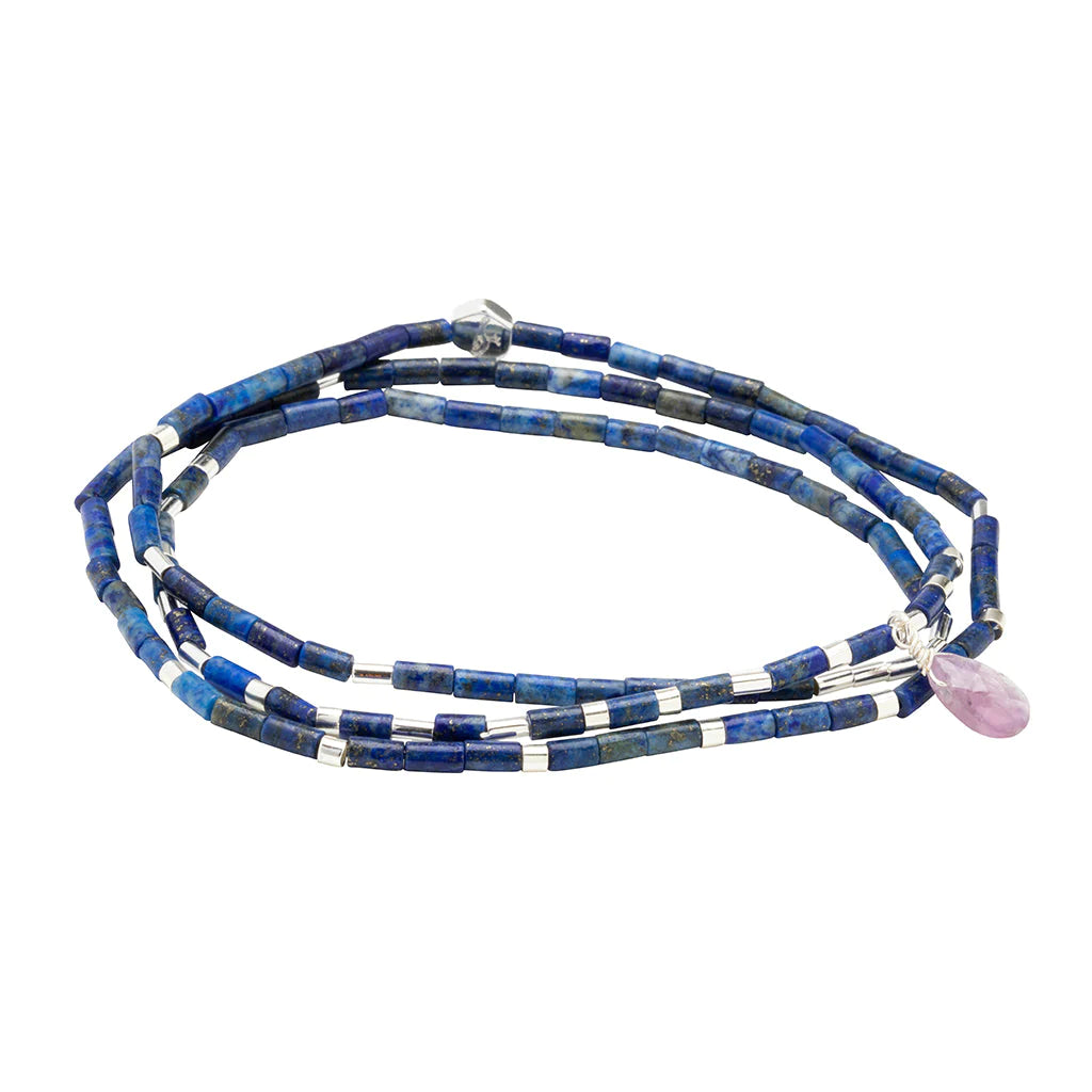 SB008 Teardrop Stone Wrap Lapis