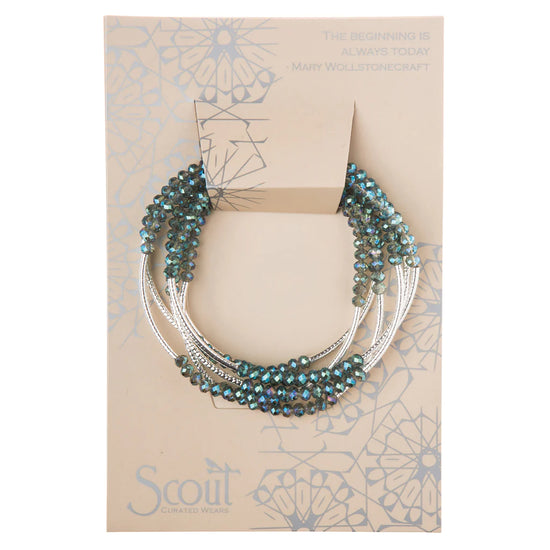 BR037 Wrap Bracelet / Necklace Seabreeze / Silver