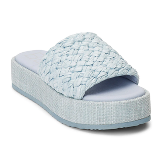 Cairo Platform Sandal / Light Blue