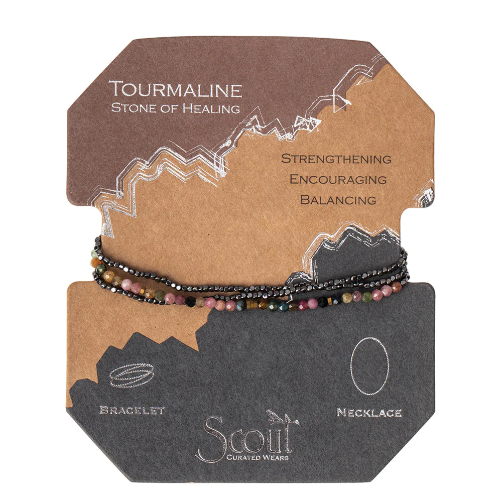 SD011 Delicate Bracelet Necklace Tourmaline