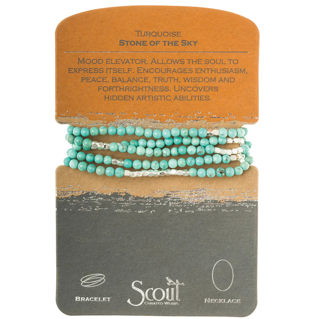 SW006 Wrap Bracelet Necklace Turquoise