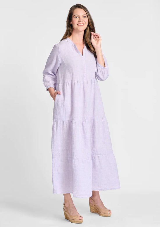 Gaia Dress Sunrise Stripe