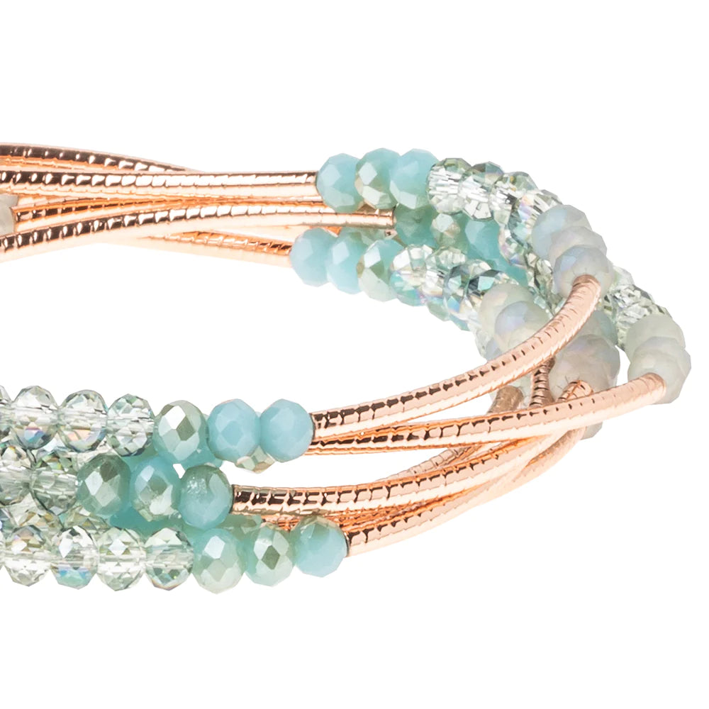 BR045 Wrap Bracelet / Necklace Neptune / Rose Gold