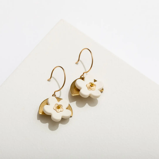 MK Earrings White