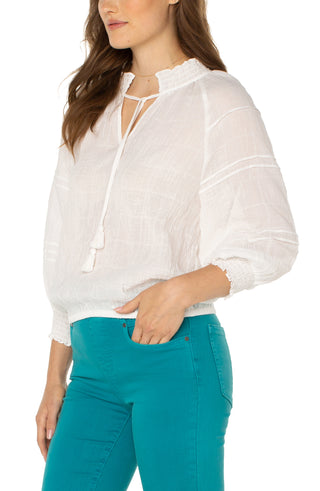 Open Crew Neck Raglan Top