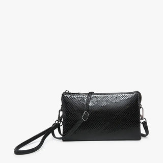 Riley Crossbody Wristlet Snake Print