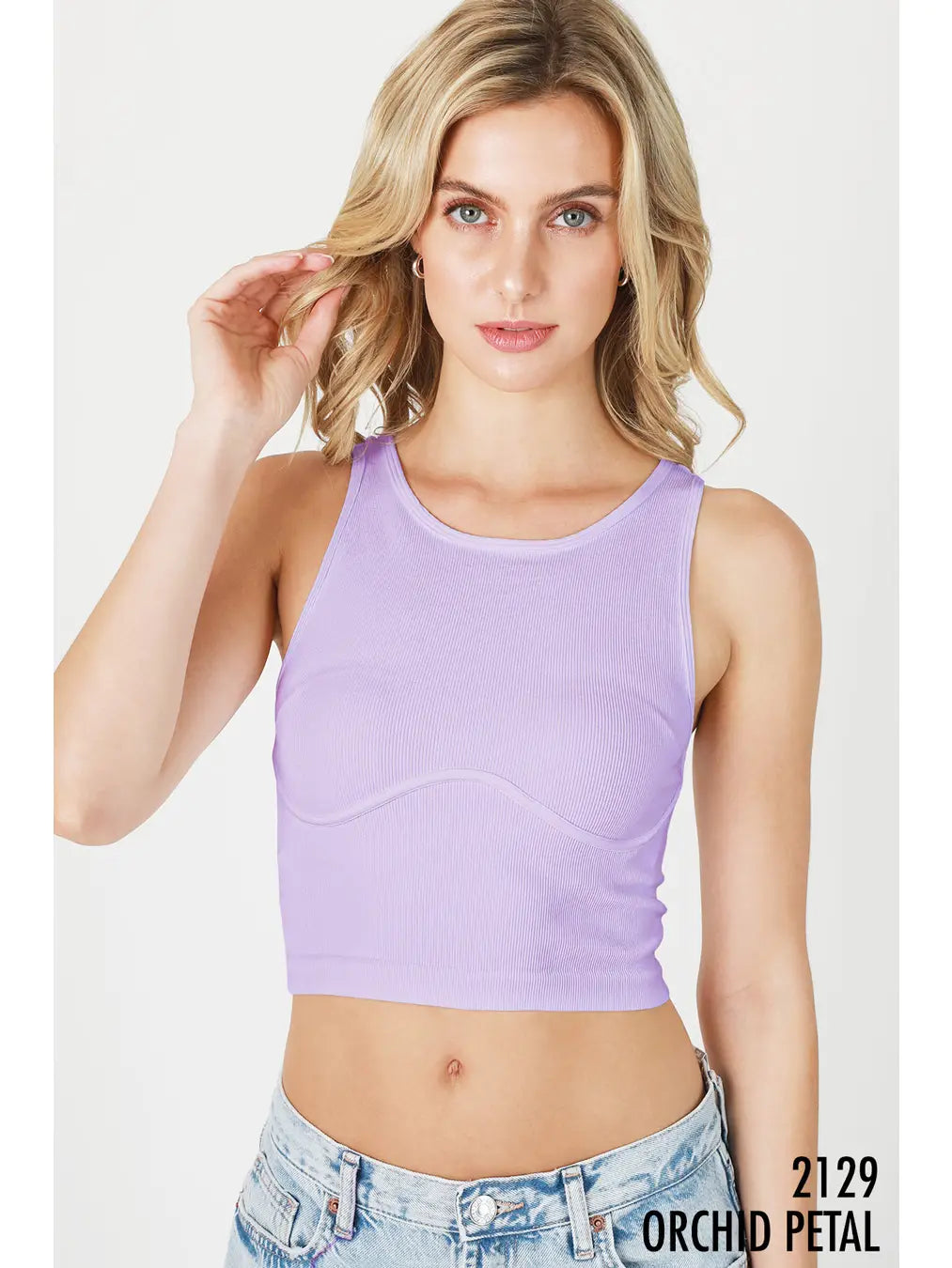 High Neck Corset Top in the color Orchid Petal