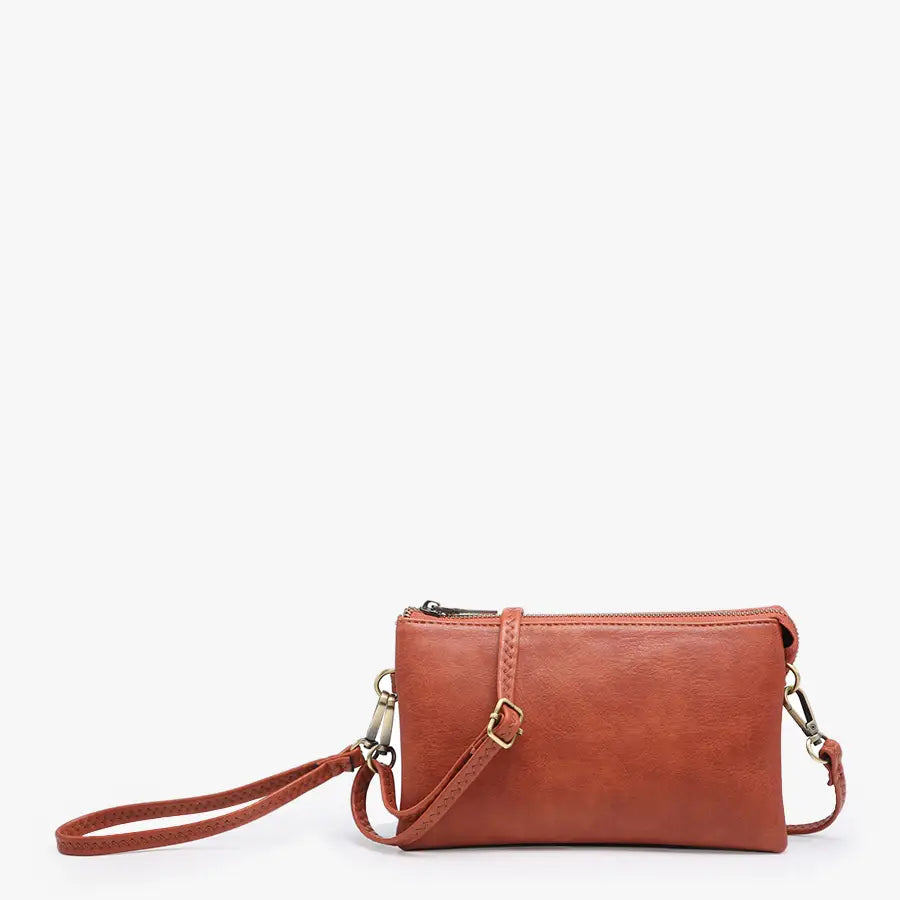 Load image into Gallery viewer, Riley Crossbody Wristlet Rust
