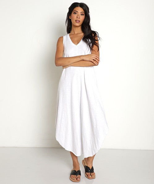 Load image into Gallery viewer, Reverie Slub Dress White
