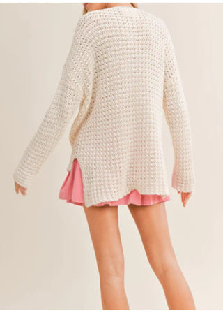 Beach Front Open Knit Sweater