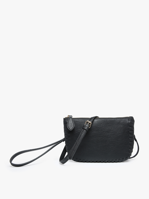 Bonnie Whipstitch Crossbody Black