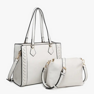 Betsy Structured Braided Crossbody Satchel