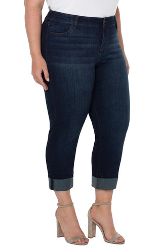 Charlie Crop Wide Rolled Cuff Jeans