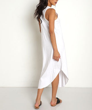 Reverie Slub Dress White