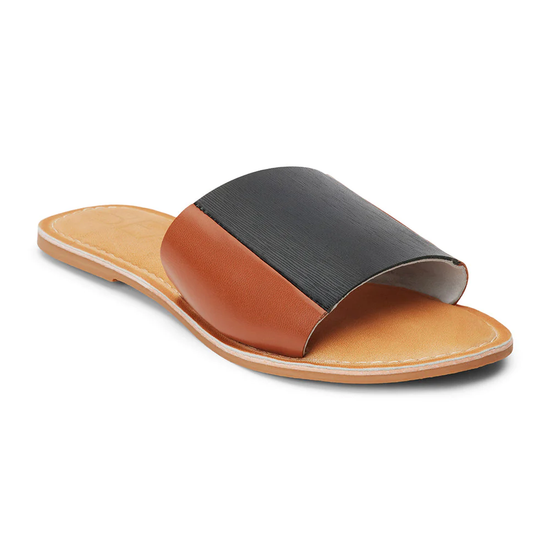 Bonfire Slide Sandal / Tan/Black