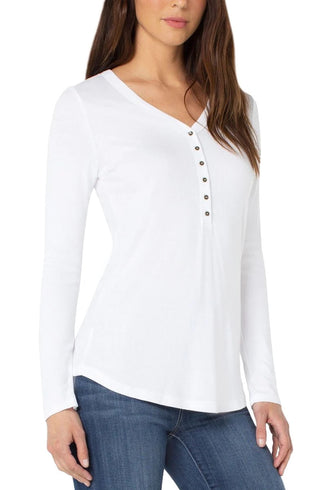 Min Rib Henley Long Sleeve