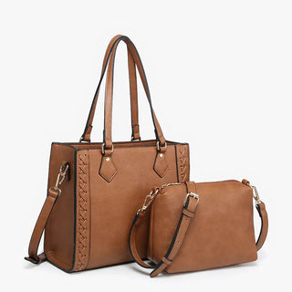 Betsy Structured Braided Crossbody Satchel