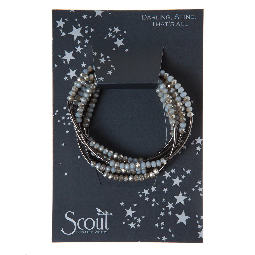 BR024 Wrap Bracelet / Necklace Night / Black