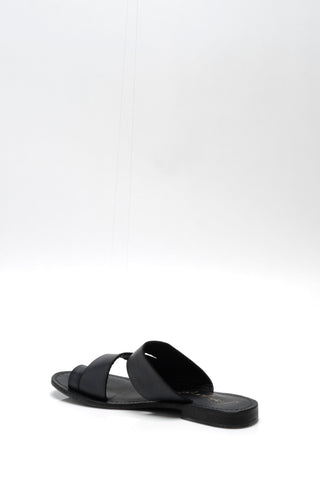 Abilene Toe Loop Sandal / Washed Black