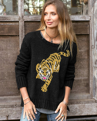 Tigress Crew Chunky Knit Sweater