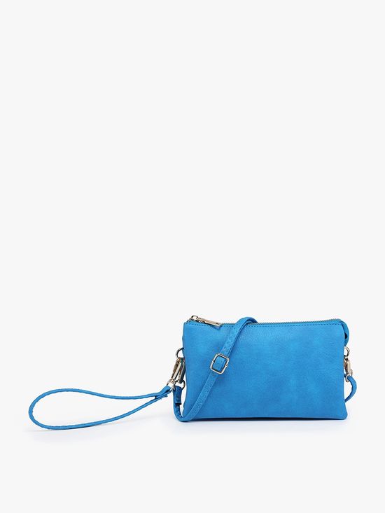 Riley Crossbody Wristlet Electric Blue