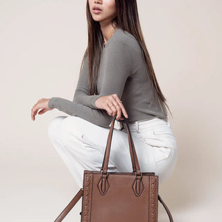 Betsy Structured Braided Crossbody Satchel