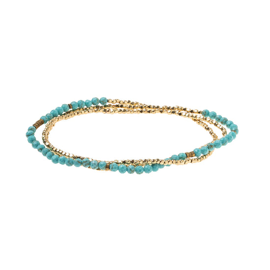 SD015 Delicate Bracelet Necklace Turquoise Gold