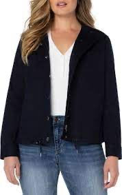 Stretch Cotton Blend Cargo Jacket