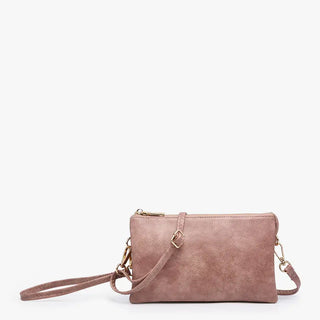 Riley Crossbody Wristlet Dark Rose