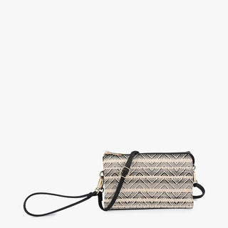 Riley Woven Straw Crossbody Wallet