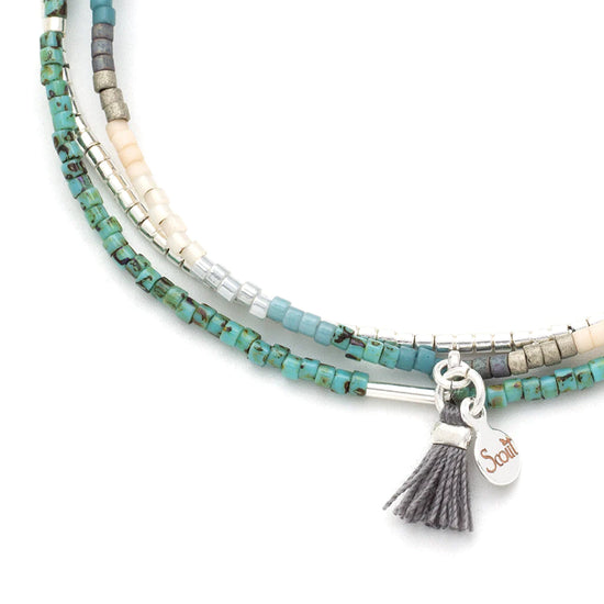 Load image into Gallery viewer, MB003 Chromacolor Bracelet Trio Turquoise Multi Silver
