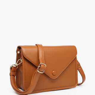 Lagos Envelope Brown Crossbody Clutch
