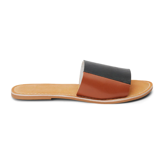 Bonfire Slide Sandal / Tan/Black