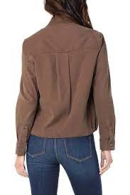 Stretch Cotton Blend Cargo Jacket