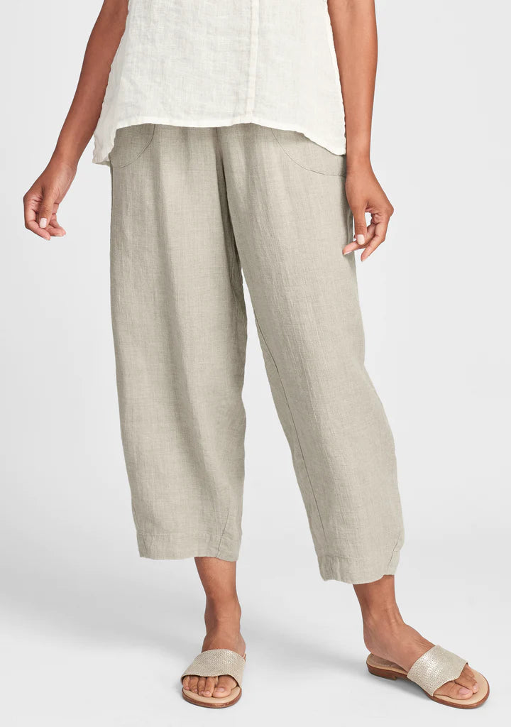 Load image into Gallery viewer, Seamly Linen Pant Natural Handkerchief
