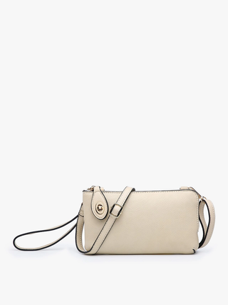 Kendall Crossbody Wristlet Light Beige
