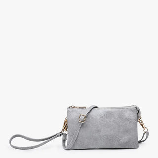 Riley Crossbody Wristlet Grey Blue