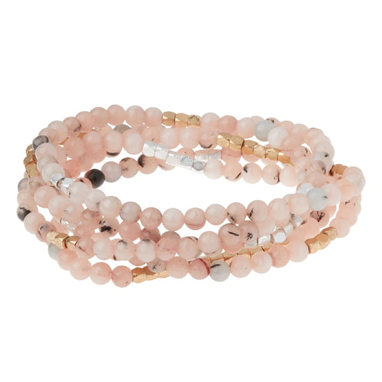 Load image into Gallery viewer, SW044 Wrap Bracelet Necklace Morganite
