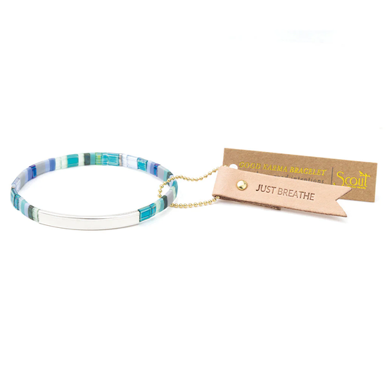 GK026 Good Karma Bracelet Turquoise / Green / Silver